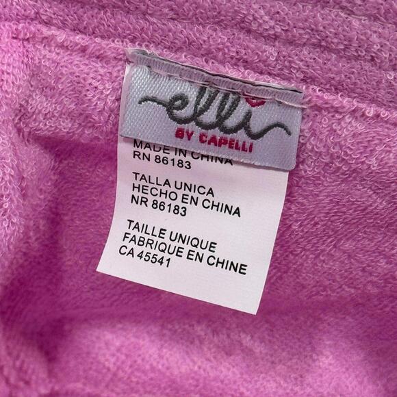 Elli by Capelli Purple Tie Dye Print Terry Cloth Reversible Girl’s Bucket Hat - Picture 5 of 8